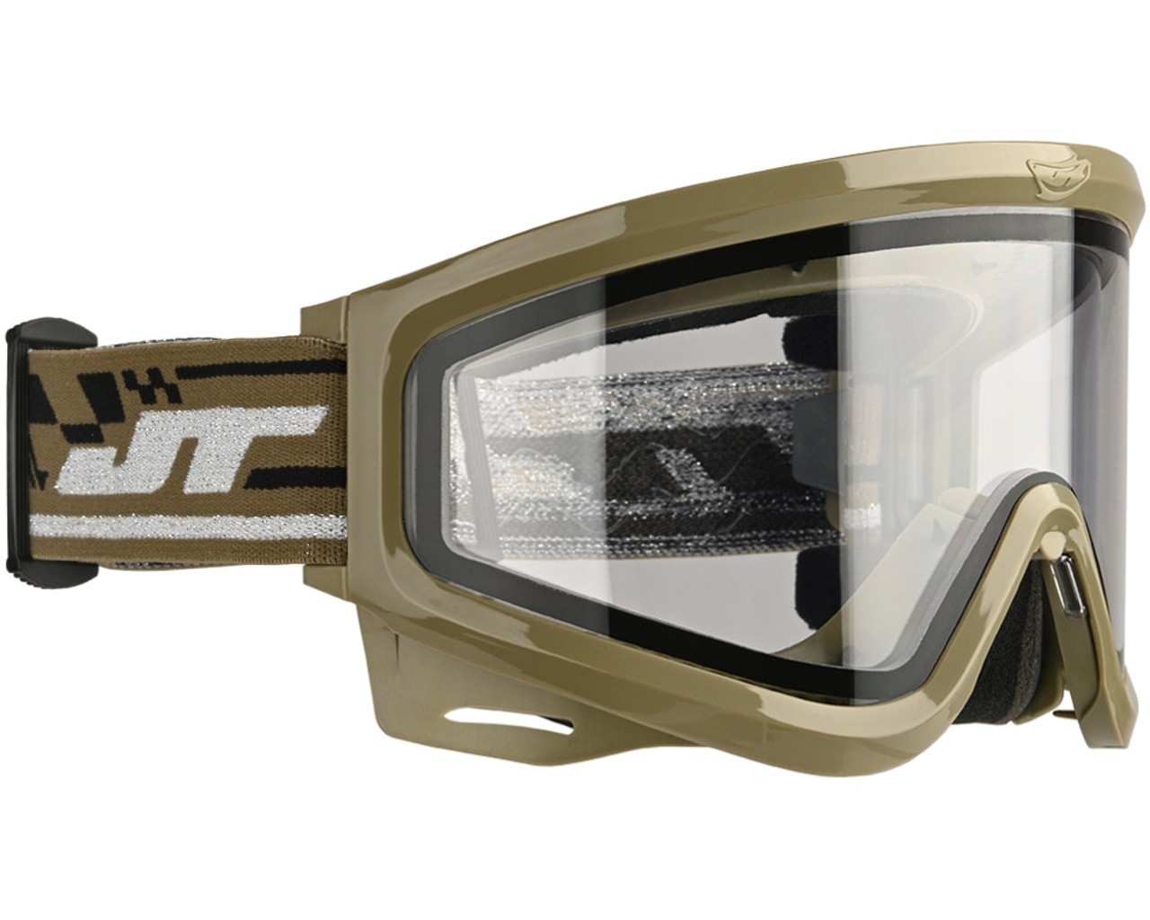 JT Spectra Proflex QLS Goggle Frame w/Clear Lens and Strap - Olive