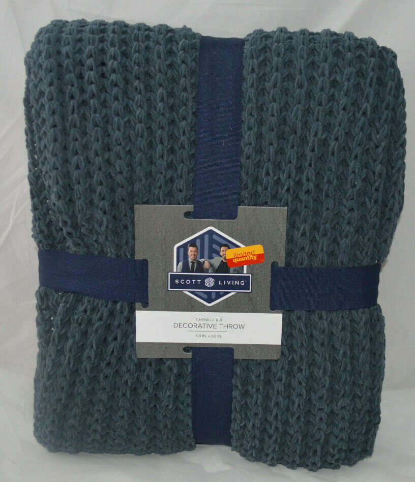 Scott Living Chenille Rib Decorative Throw