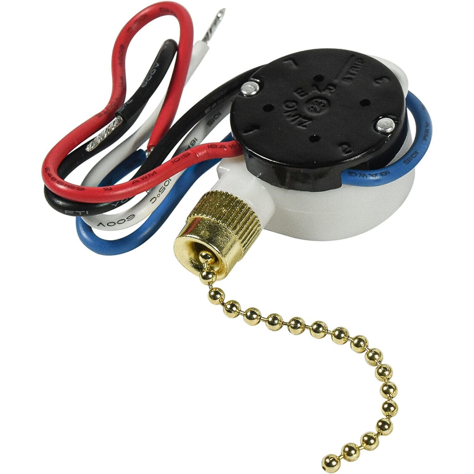 2-Pack Ceiling Fan Switch for Zing Ear ZE-208s E89885 3-Speed 4-Wire Chain Light