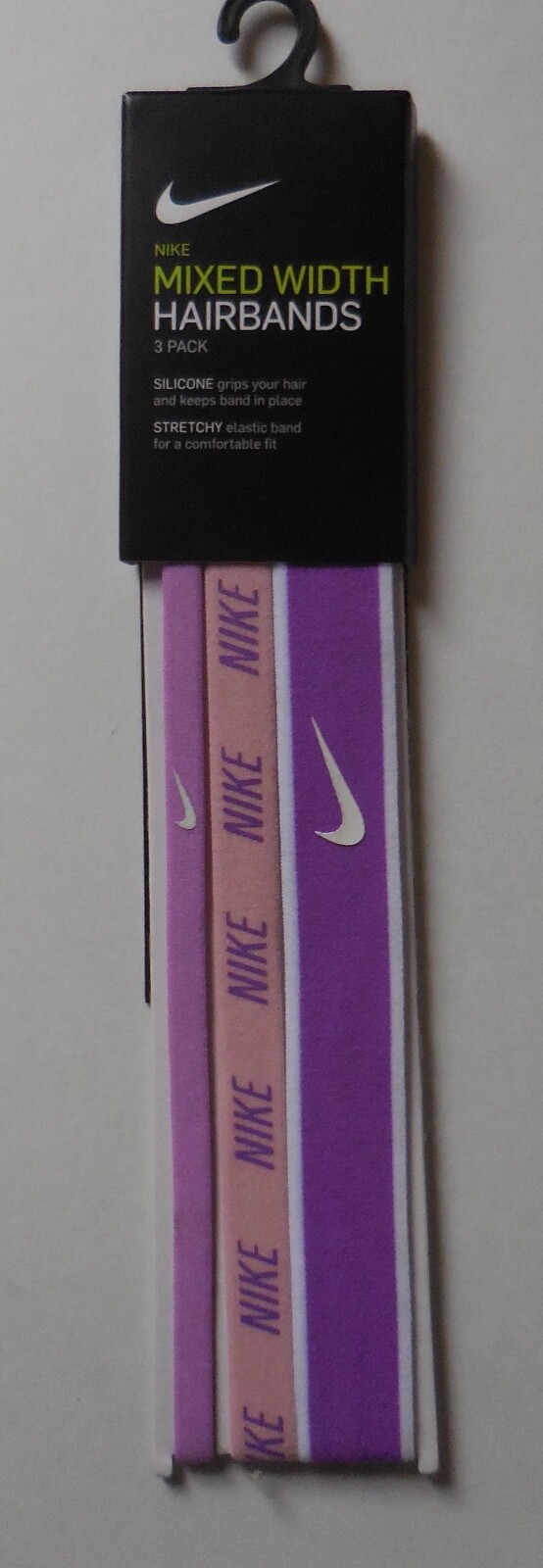 Nike Mixed Width Headbands 3PK Adult Unisex Violet Shock/Pink Glaze/Wild Berry