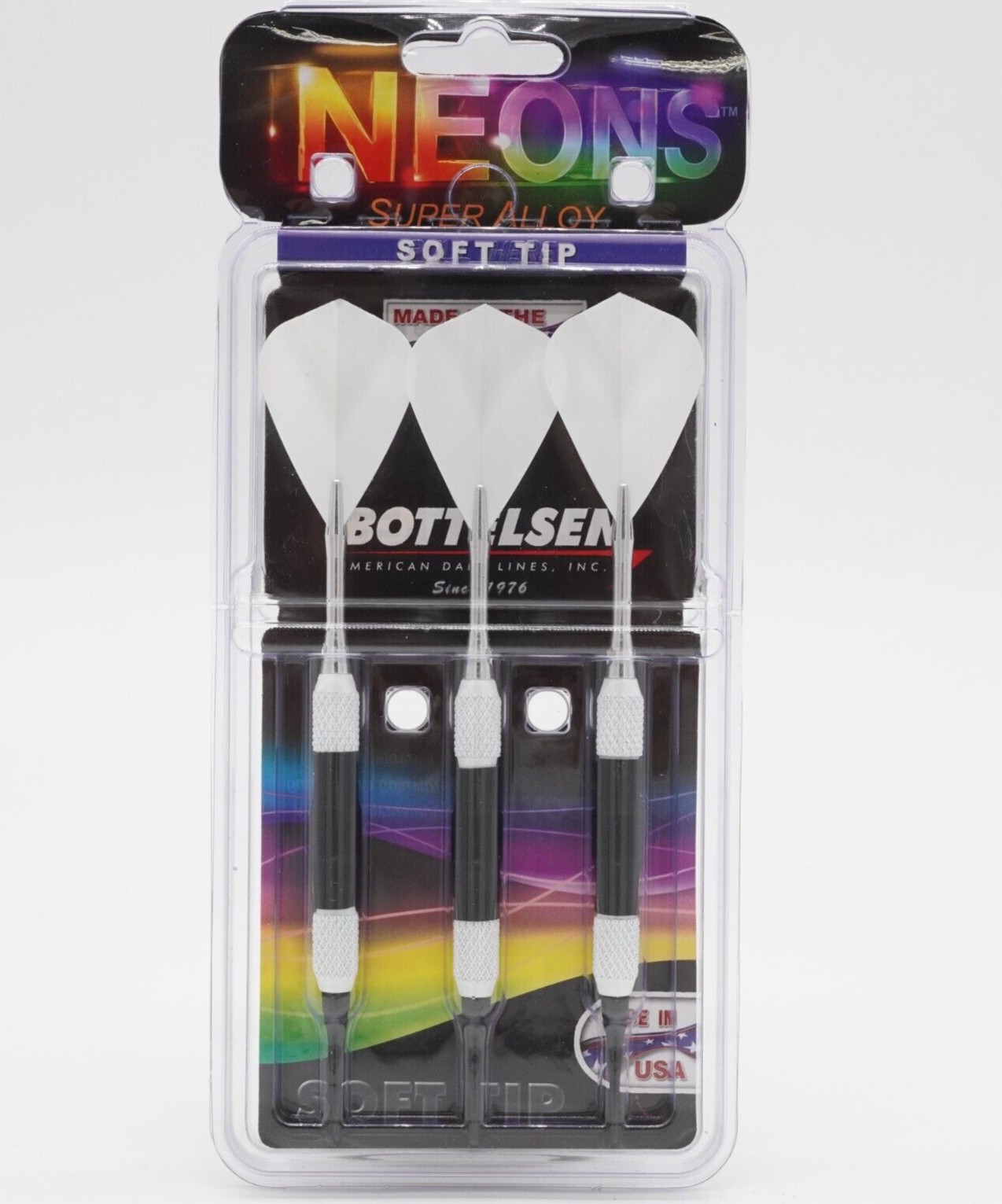 Bottelsen Neons Soft Tip Darts White And Black Model No. 18-NW1