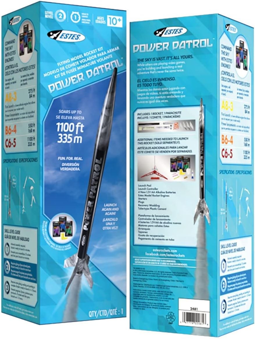 Estes Flying Model Rocket Kit Boxed Power Patrol EST 2481