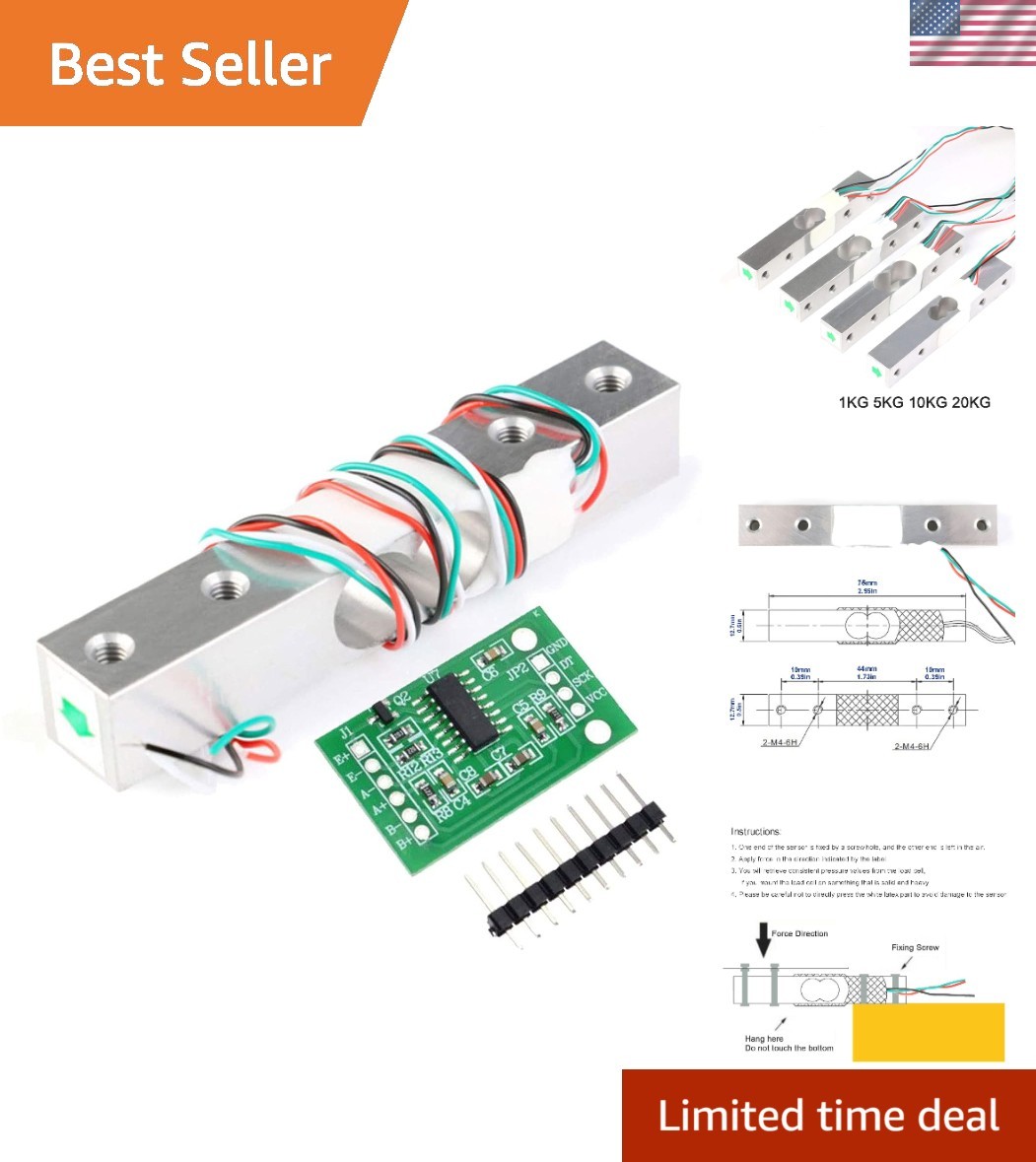 Precision Digital Weight Sensor with HX711 for Kitchen Scale DIY - 0.1g Accuracy