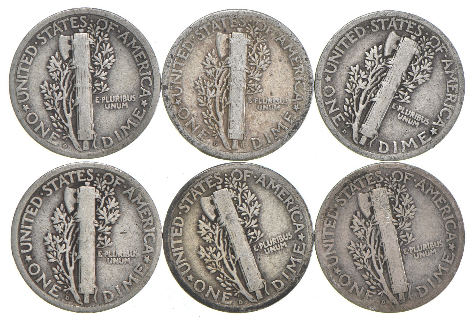 VG+ 1924-D Mercury 90% Silver Dime