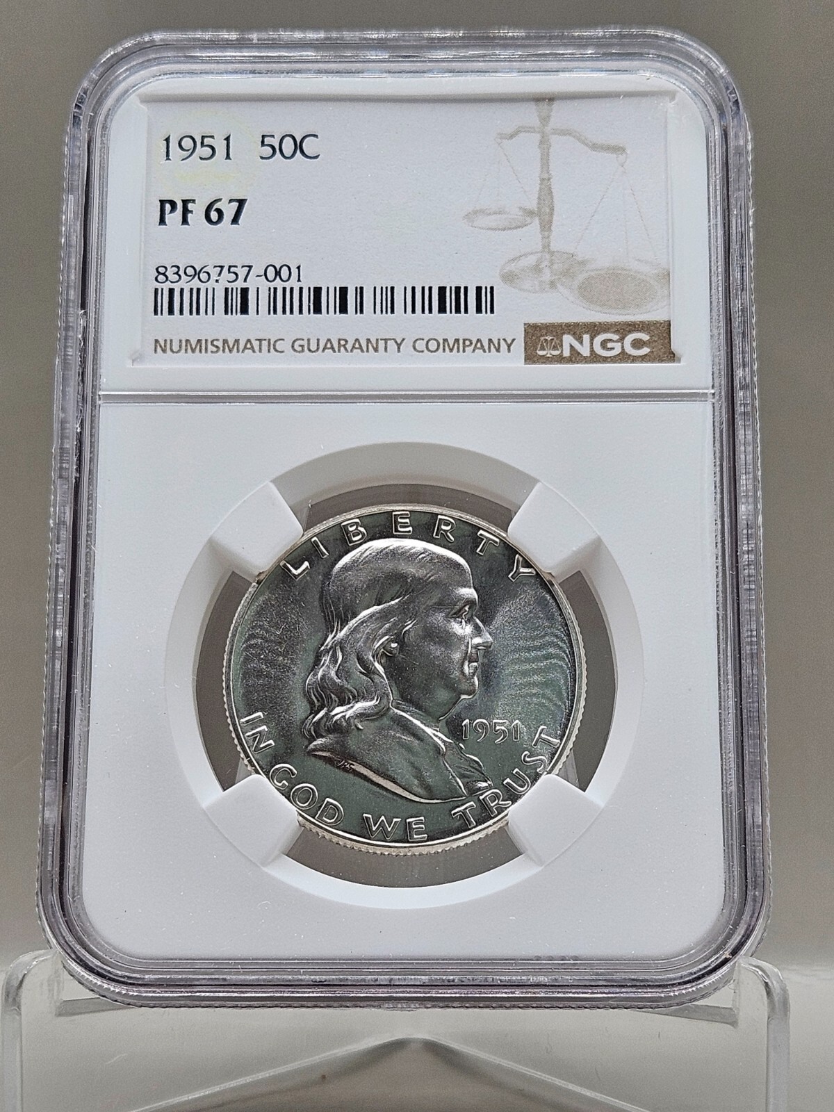 1951 Franklin Half Dollar Proof NGC PF 67
