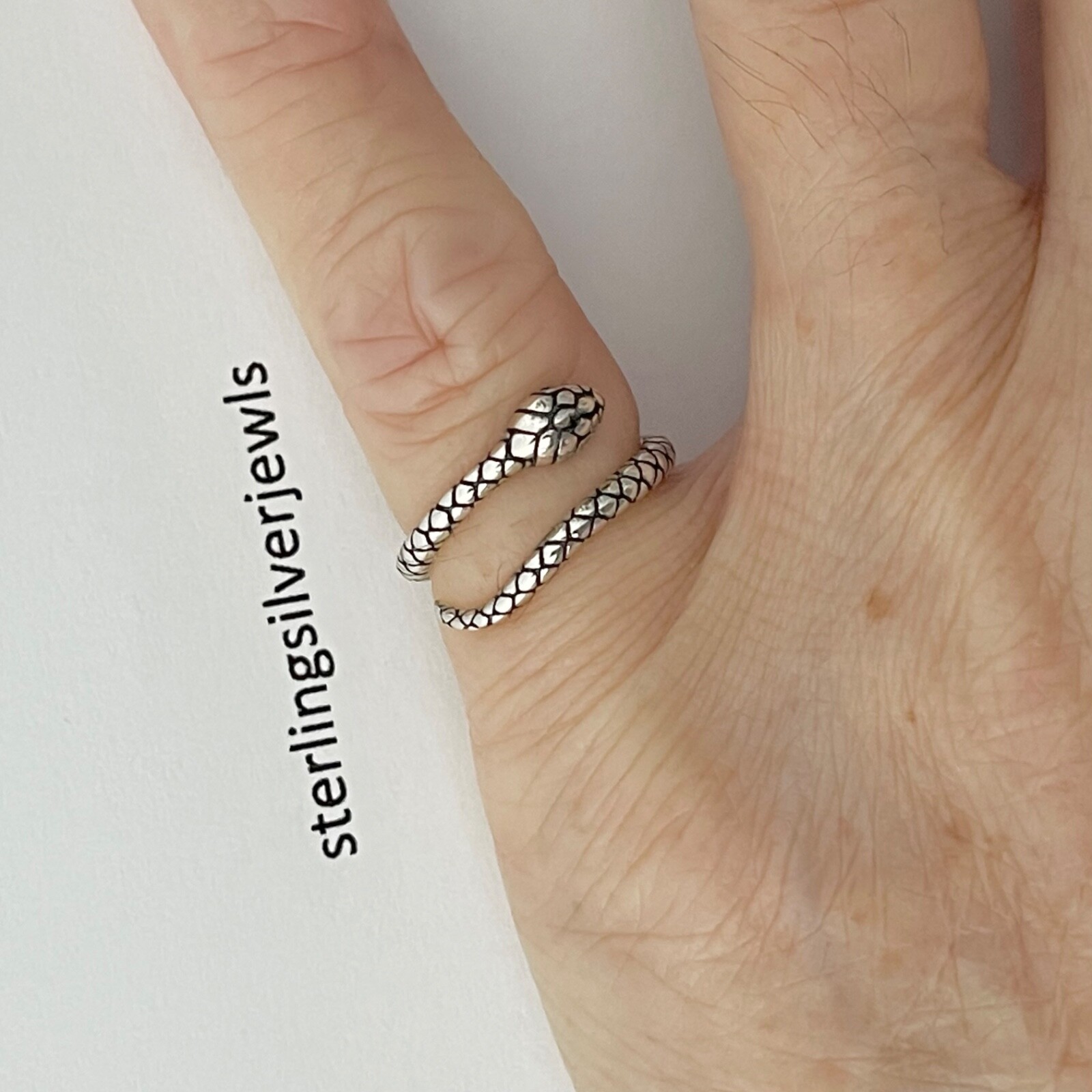 Sterling Silver Wraparound Snake Toe Ring, Silver Rings, Reptile Ring, Animals