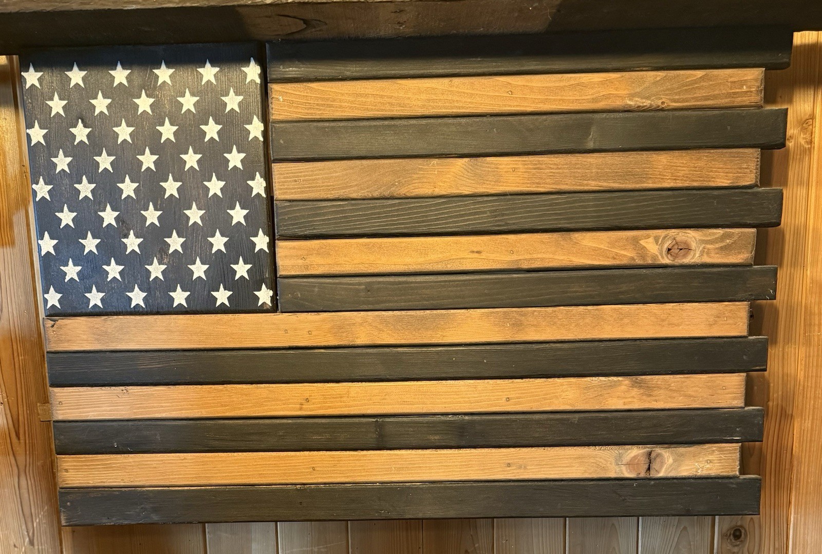 Gun Concealment Cabinet Safe Hidden Storage Furniture Dark Rustic American Flag
