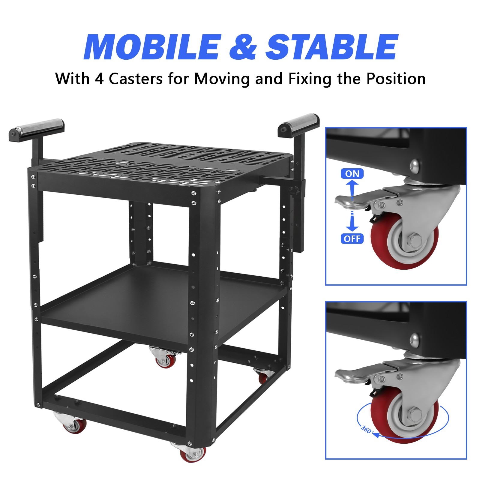 Height Adjustable Planer Stand with Rollers,Miter Saw Tool Stand With Wheels