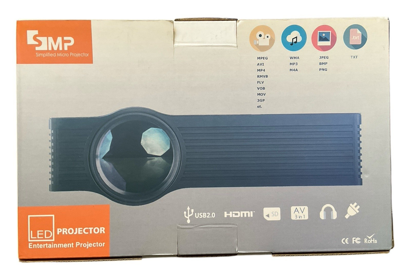SMP Simplified Micro Projector LED Entertainment Home Cinema Projector