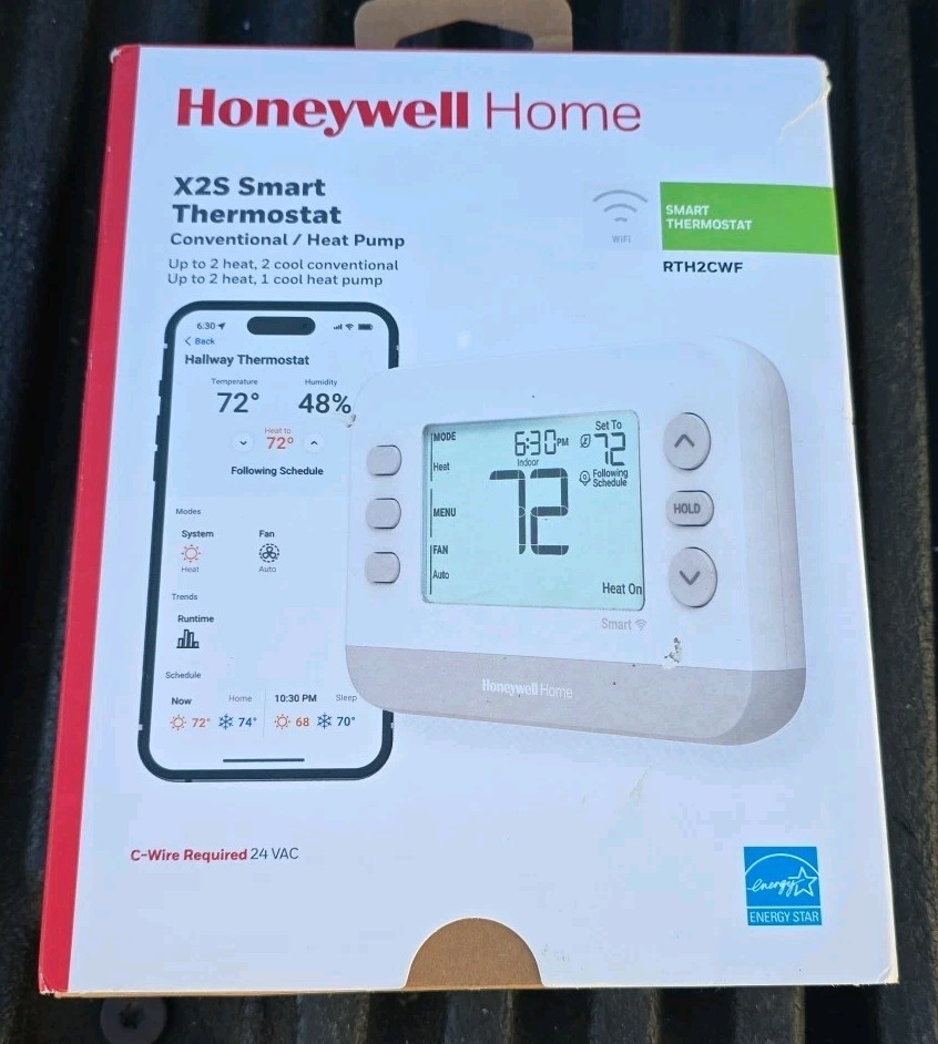 HONEYWELL HOME RTH2CWF/N X2S SMART THERMOSTAT, CONVENTIONAL/HEAT PUMP, WI-FI