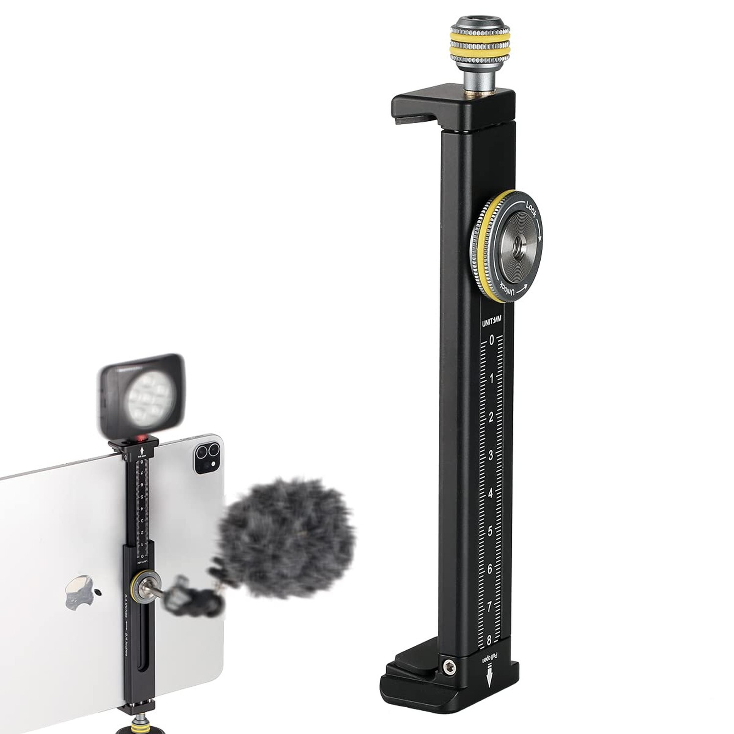 Aluminum iPad Holder for Tripod Mount, Universal Phone Tablet Clamp... Fast Ship