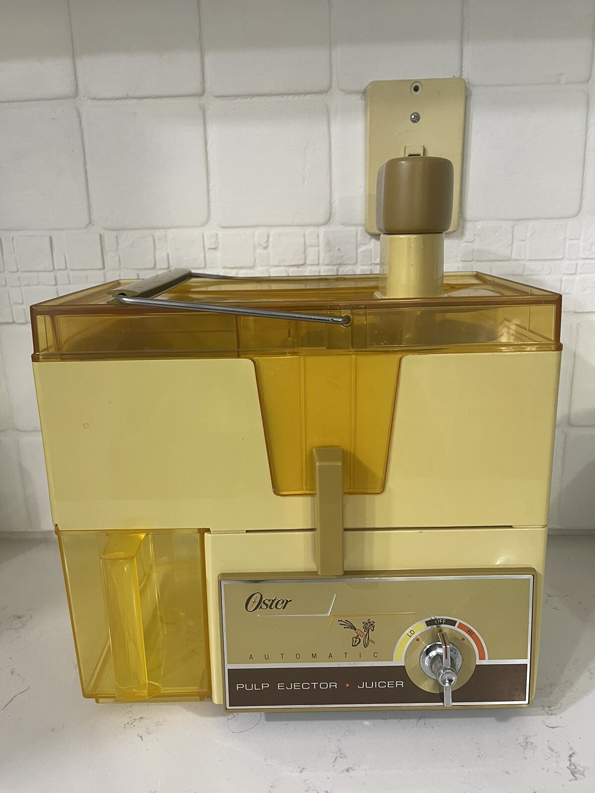 Vintage 70s Oster Model 362 Automatic Pulp Ejector Juicer Manual Cleaning Brush