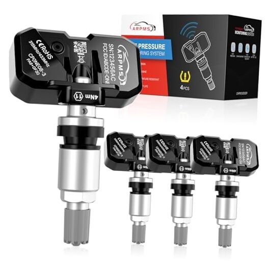 TPMS Sensor, GM 315 Mhz 4-Pack Tire Pressure Monitoring Sensor 4PCS Silver