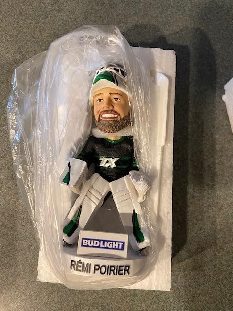 Texas Stars Remi Poirier Bobblehead Bud Light New in Box NIB SGA 4/4/2026 AHL
