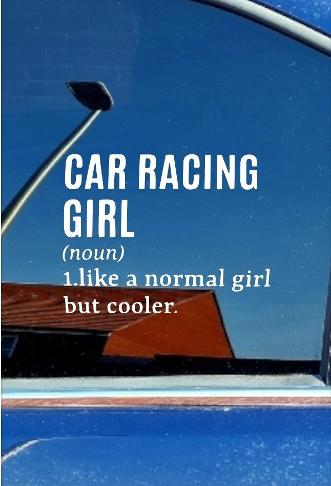 Girlracer Car Girl Funny Vinyl Decal Sticker Cute Jdm Racegirl