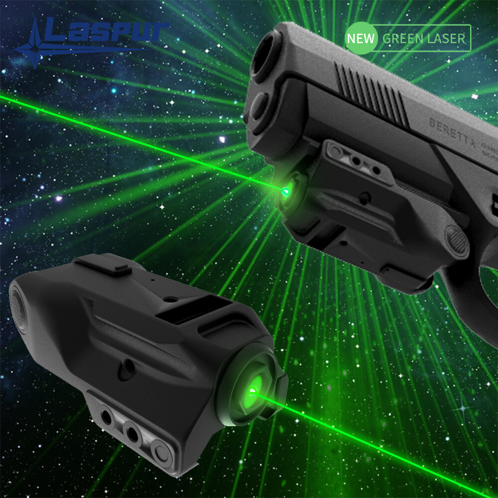 Laspur Sub Compact Tactical Rail Mount Low Profile Green Laser Sight