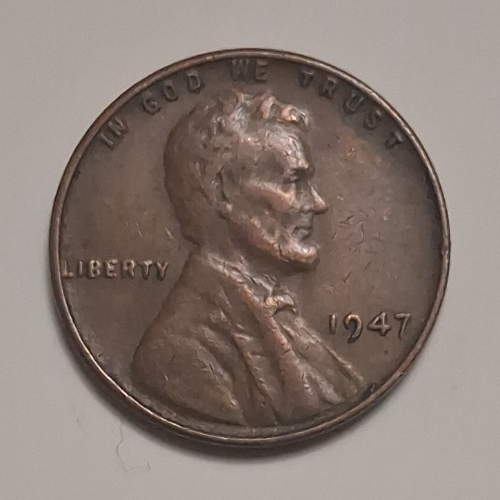 1947 Lincoln Wheat Small Cent Brown (BN) Philadelphia Circulated Uncertified
