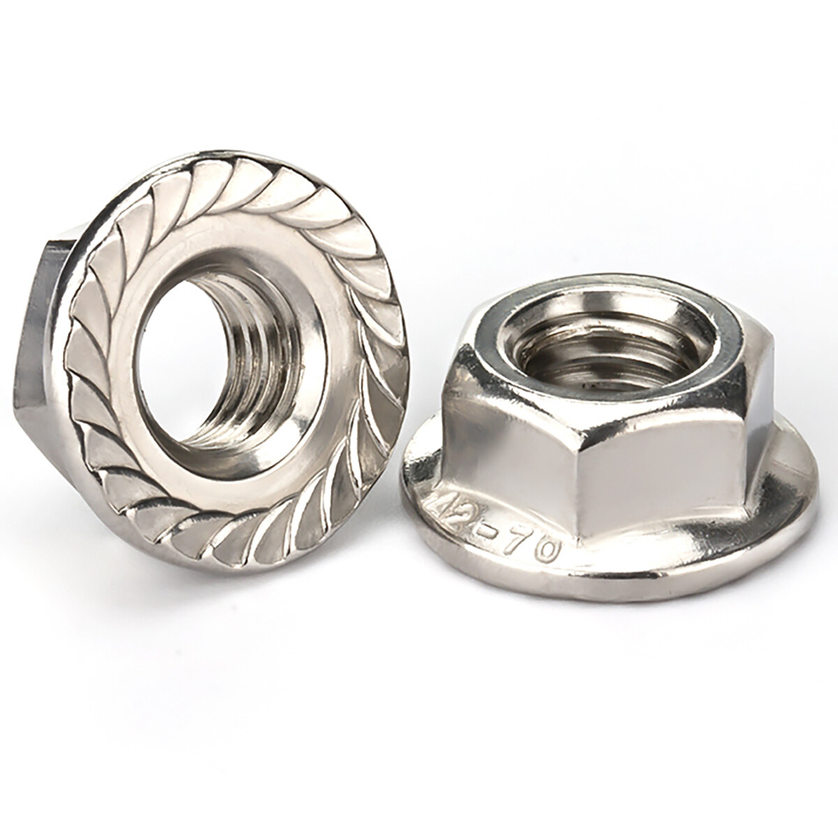 Flanged Serrated Nuts M3 M4 M5 M6 M8 M10 M12 M14 A4 Marine Grade Stainless Steel