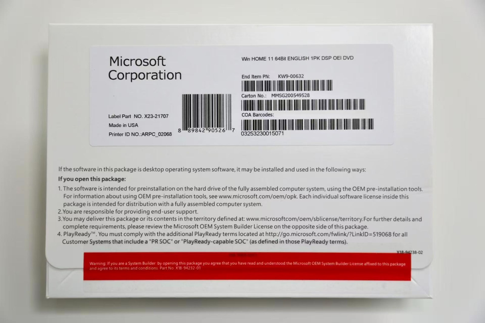 Win 11 Home 64 bit DVD with Activation Key Brand New US Stock + Free ShippingWin