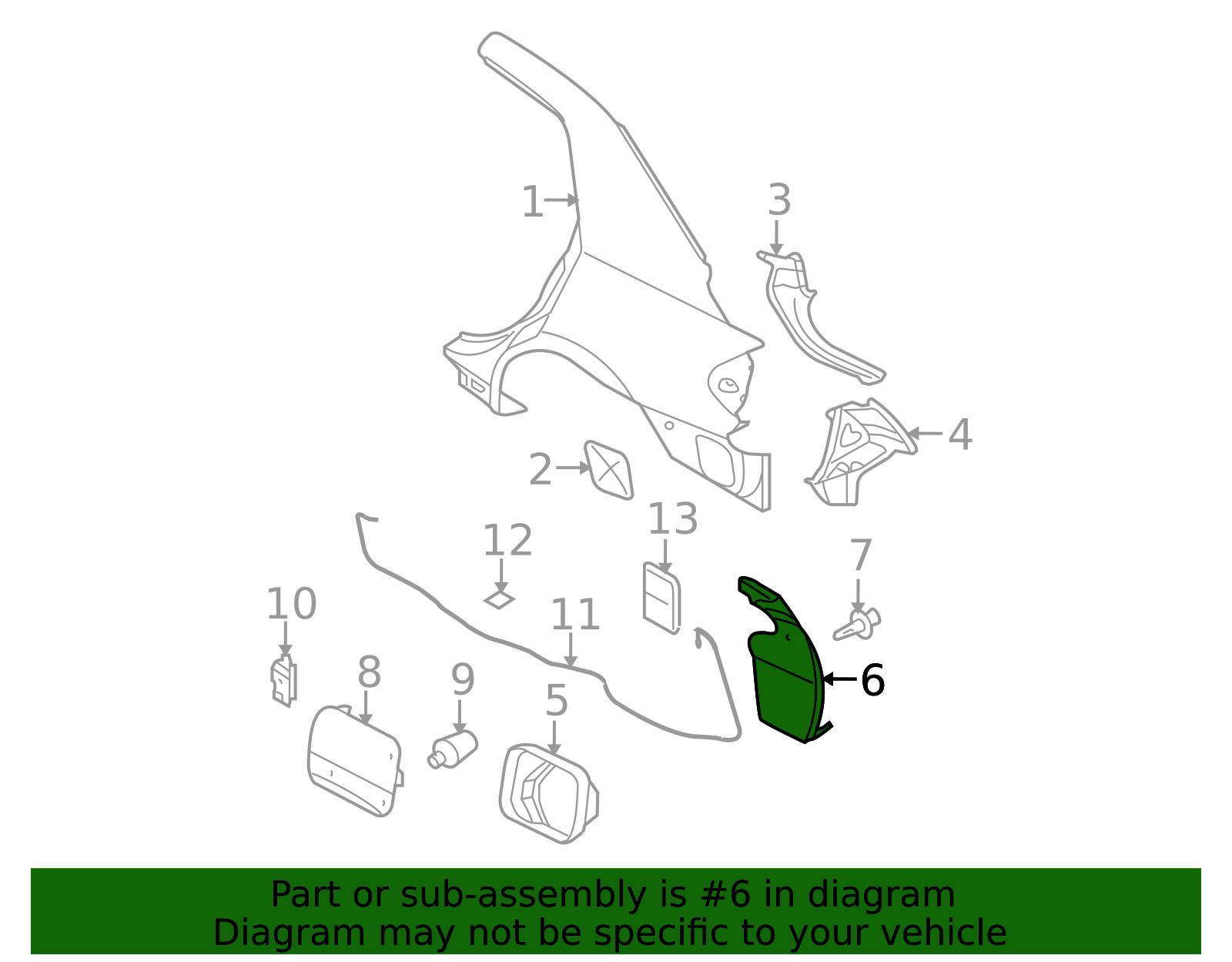 Genuine Nissan Quarter Panel Splash Shield 78818-EL000