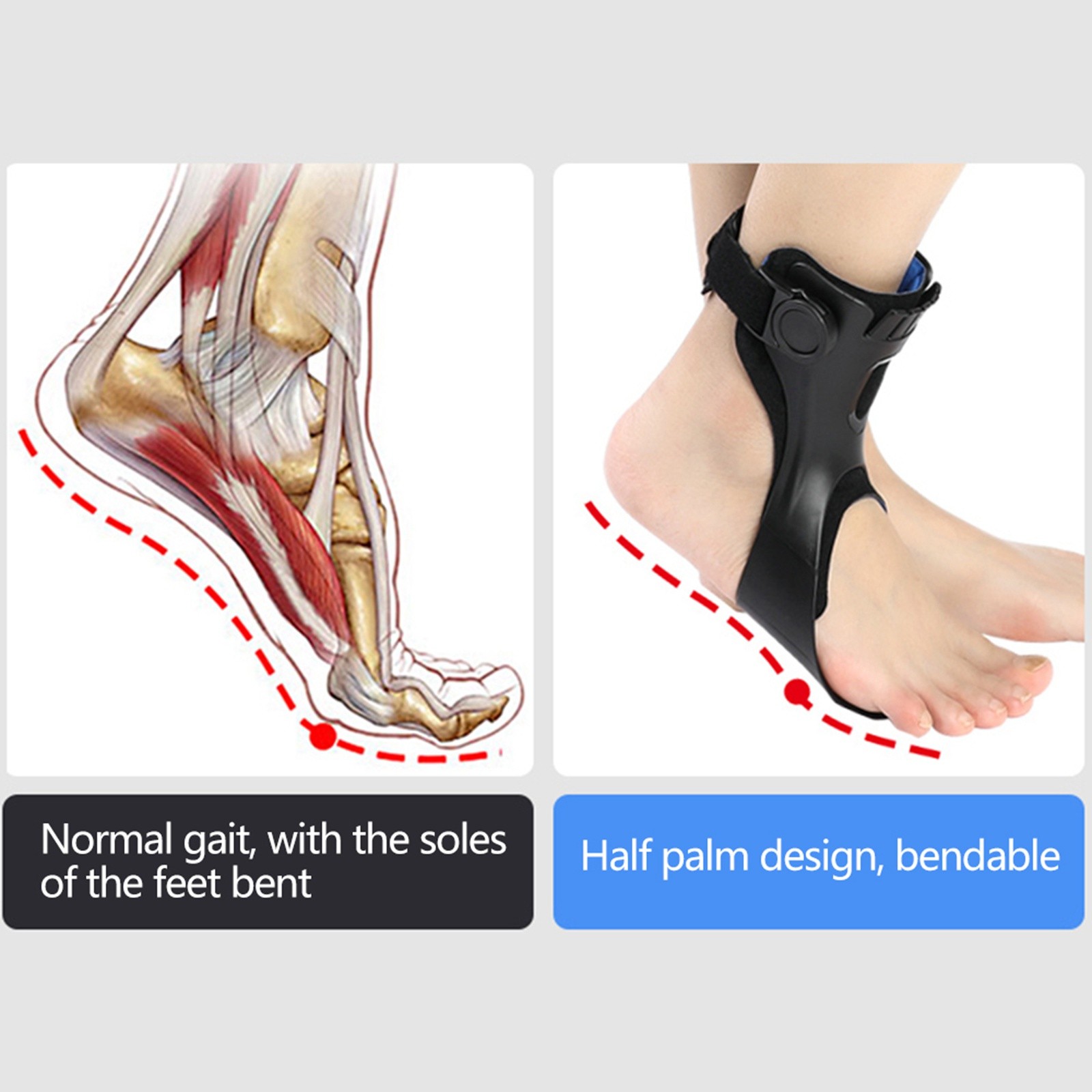 Drop Foot Brace Orthosis Ankle Support With Comfortable Inflatable Airbag