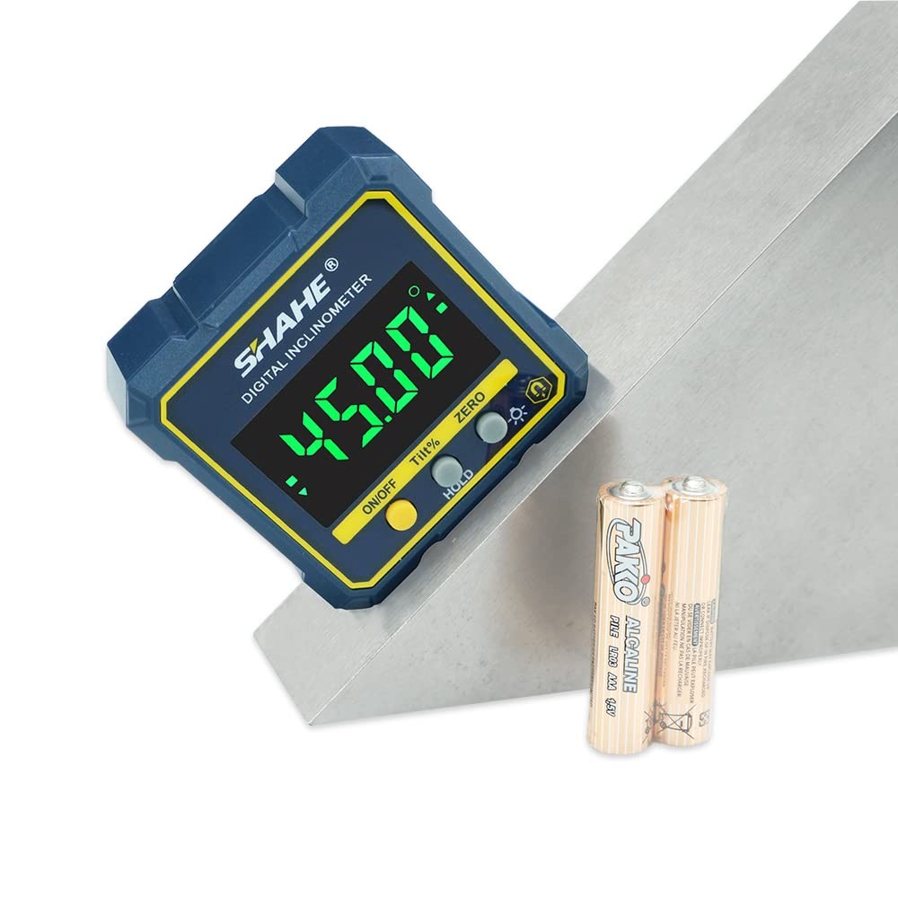 SHAHE Digital Angle Gauge Magnetic Protractor Inclinometer Level Angle Finder An