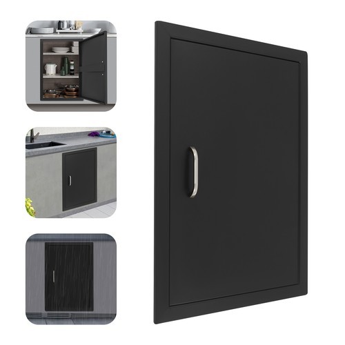 Single BBQ Access Door, Durable Carbon Steel for Outdoor Kitchen