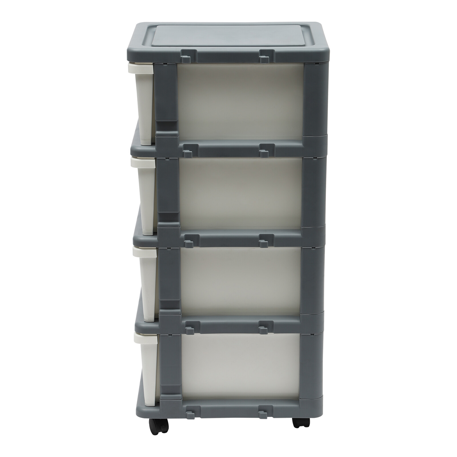 4-Tier File Drawer Storage Box Document Organizer Floor-Mount File Organizer Box