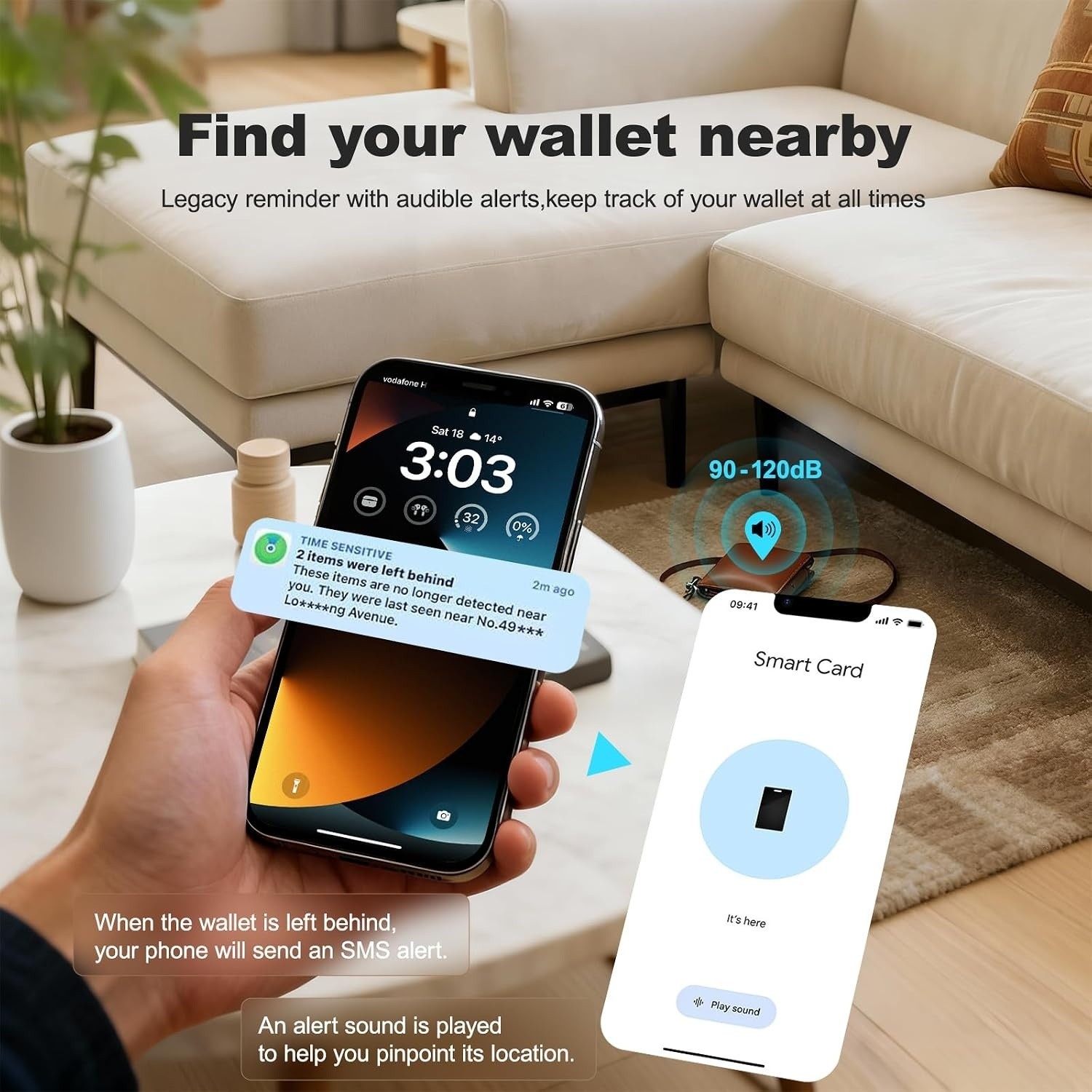 Wallet Tracker Card Bluetooth Finder Compatible with Apple Find My Waterproof