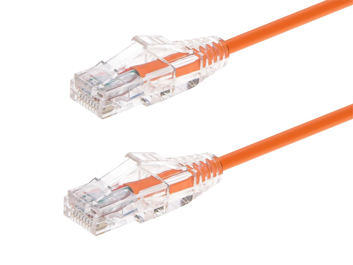 Monoprice Cat6 Ethernet Patch Cable - 3 feet - Orange | Snagless RJ45 Stranded