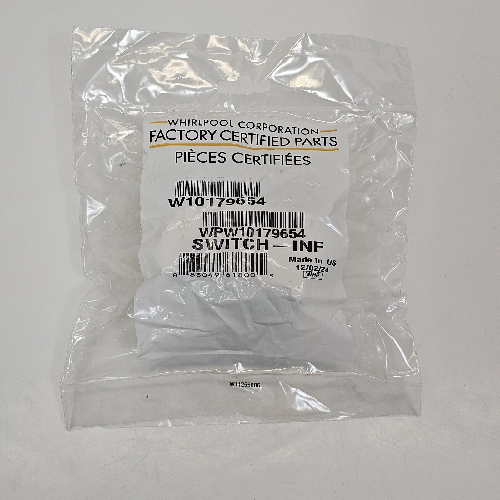 OEM Whirlpool WPW10179654 Infinite Switch fits Range W10179654 7403P289-60