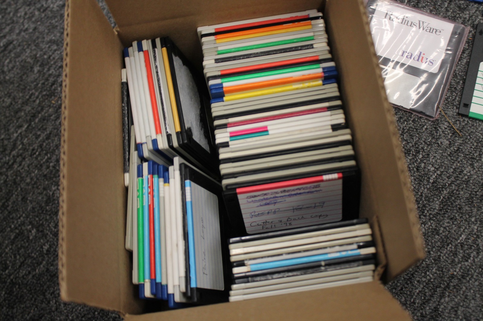 Lot of 79 3.5 Inch Floppy Disk Some Blank With Mac PC Computer Software Black