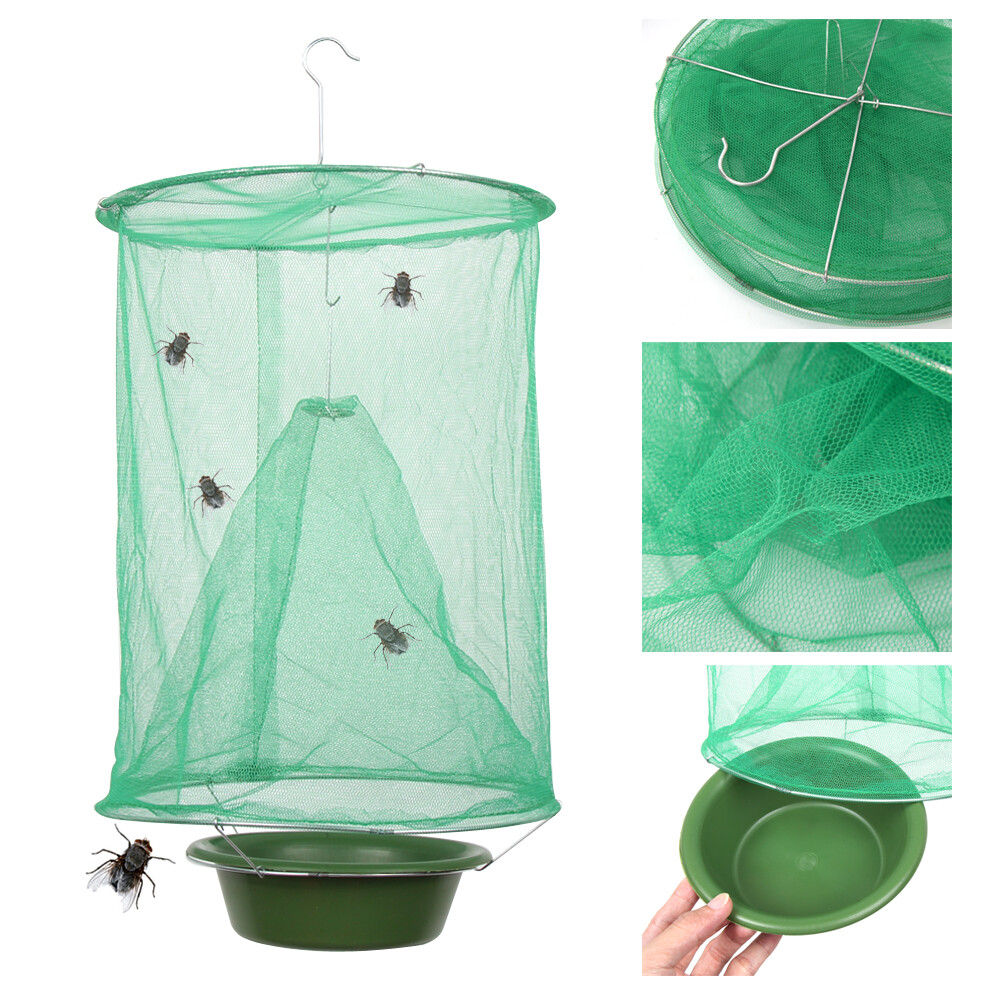 4 x The Ranch Fly Trap Reusable Fly Catcher Killer Cage Net Trap Pest Bug Catch