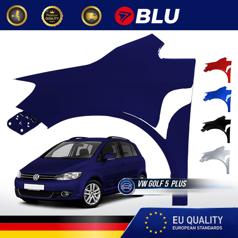 Fender For VW Golf V Plus 5 + LA5G Left Blue 05-09 Front Painted New