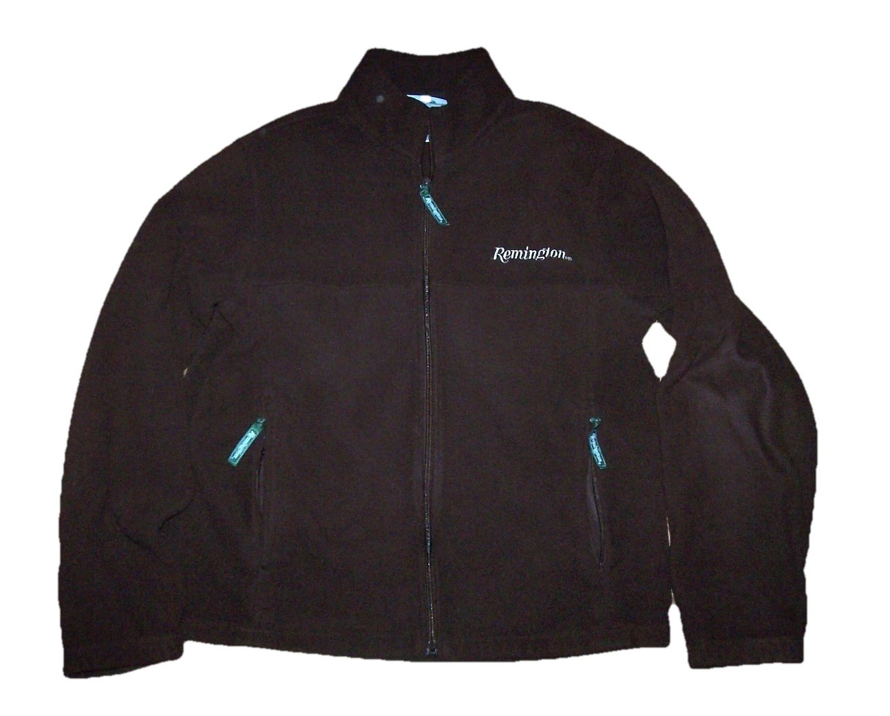 Remington Hunting Outdoors Mens Fleece Jacket brown zip-up, size Medium