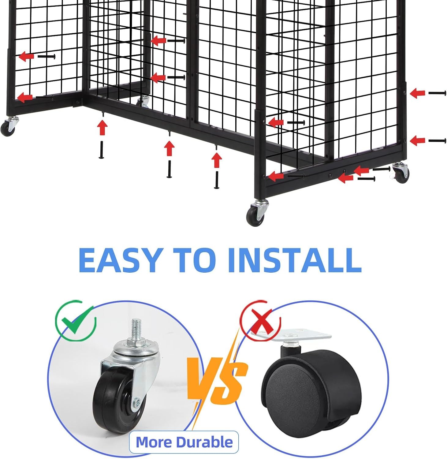 Grid Gondola Unit 4pcs 2'x 5' Grid wall Panels with Sturdy Frames Gridwall