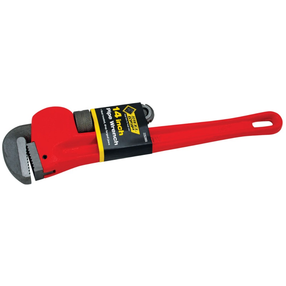 Steel Grip 2252955 Malleable Cast Iron Enamel Adjustable Pipe Wrench 14 L in.