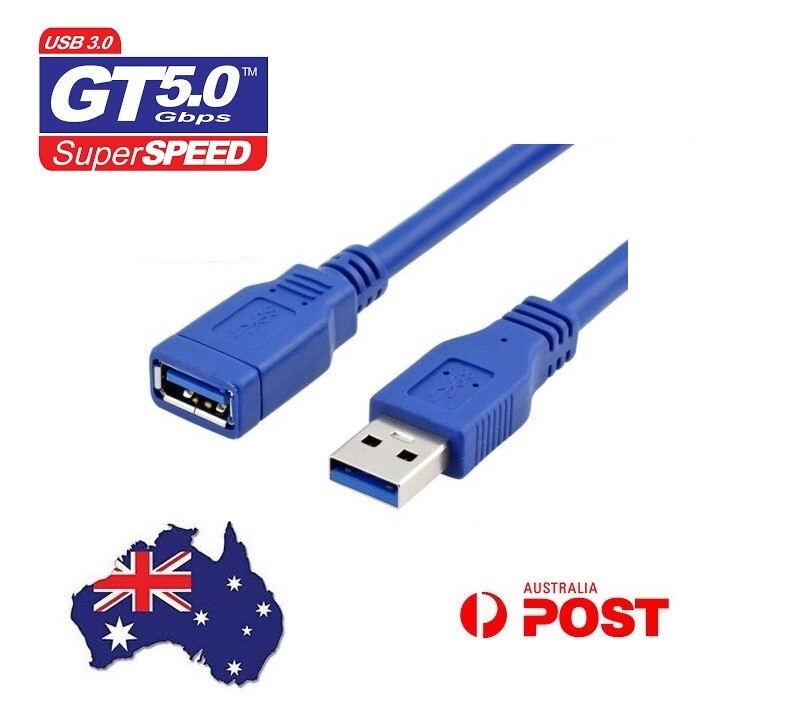 USB 3.0 SuperSpeed Extension Cable Male to Female 3M 1.5M 1M High Speed AU Stock