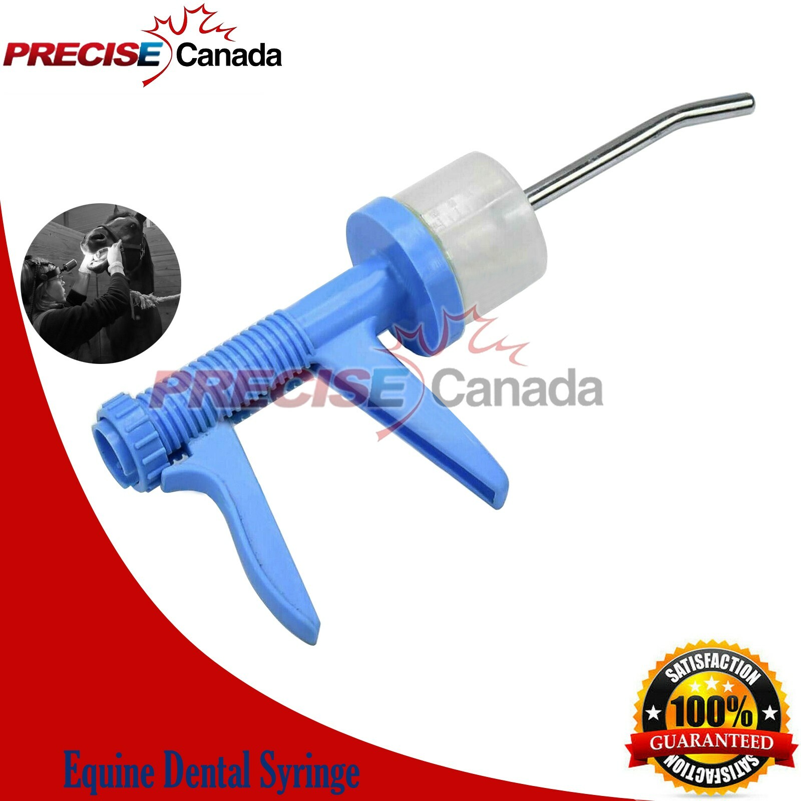 New Equine Dental Syringe Horse Mouth Dentistry Drencher Teeth Flusher XL Nozzle