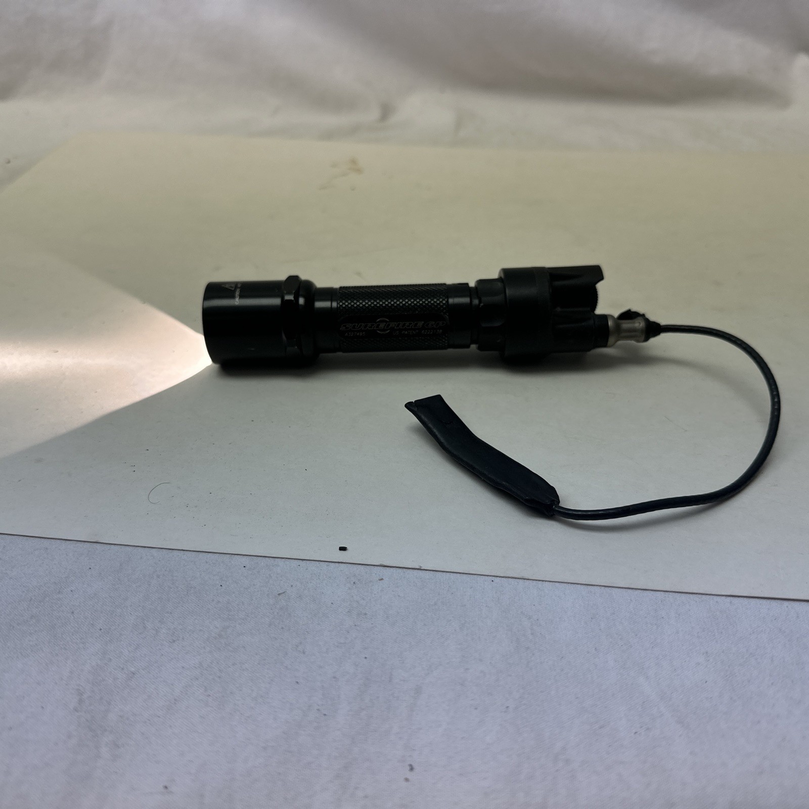 Vintage Surefire 6P Weapon Light W/SR07 Clicky Tail cap & Tape Pressure Switch