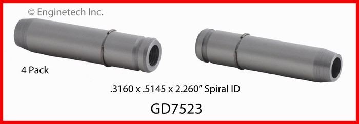 Enginetech GD7523 Engine Valve Guide 4 Pack for Toyota 4Runner (1984-1993)