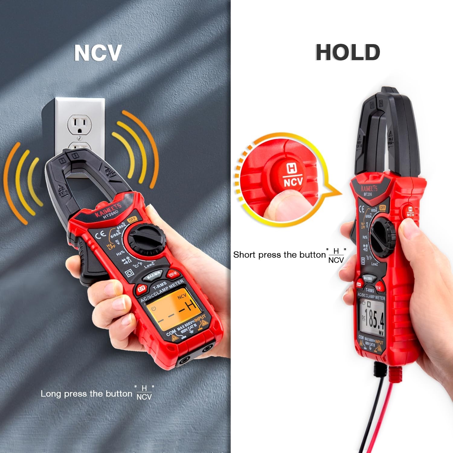 Advanced Multi-Function Digital Clamp Meter with Non-Contact Voltage Detection