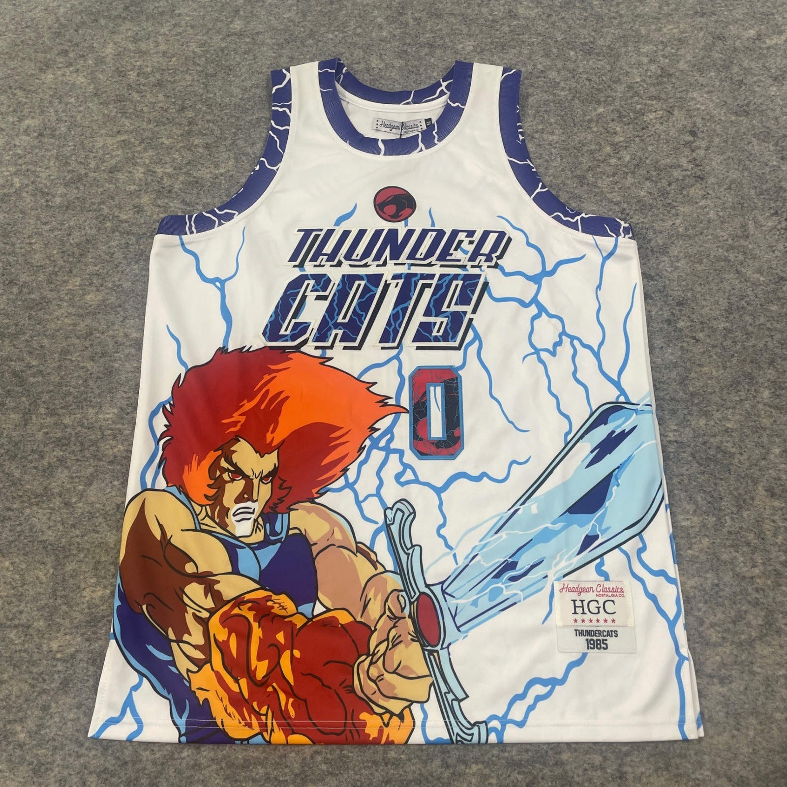 Headgear Classics Thundercats Lion O Basketball Jersey White Blue Men's M