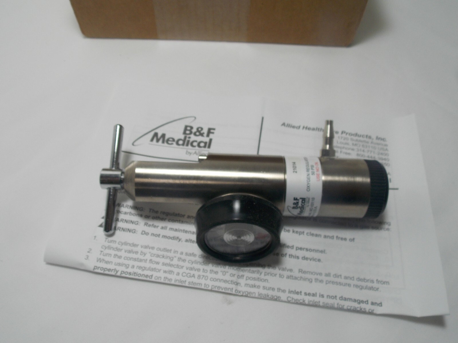 Allied Healthcare B&F Medical 21014 Oxygen Regulator (LAM-576)
