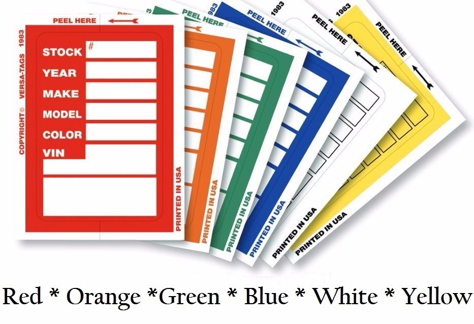 Car Dealer Stock Stickers, 25 packs of a 100 (2500 stickers)