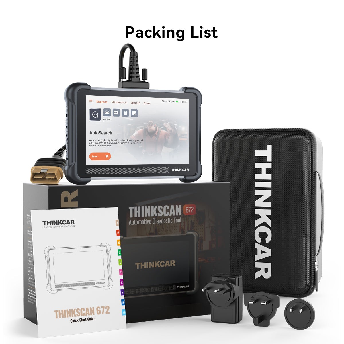 ThinkScan 672 Full Diagnostic Tool Bidirectional Scanner CAN FD IMMO TPMS Reset