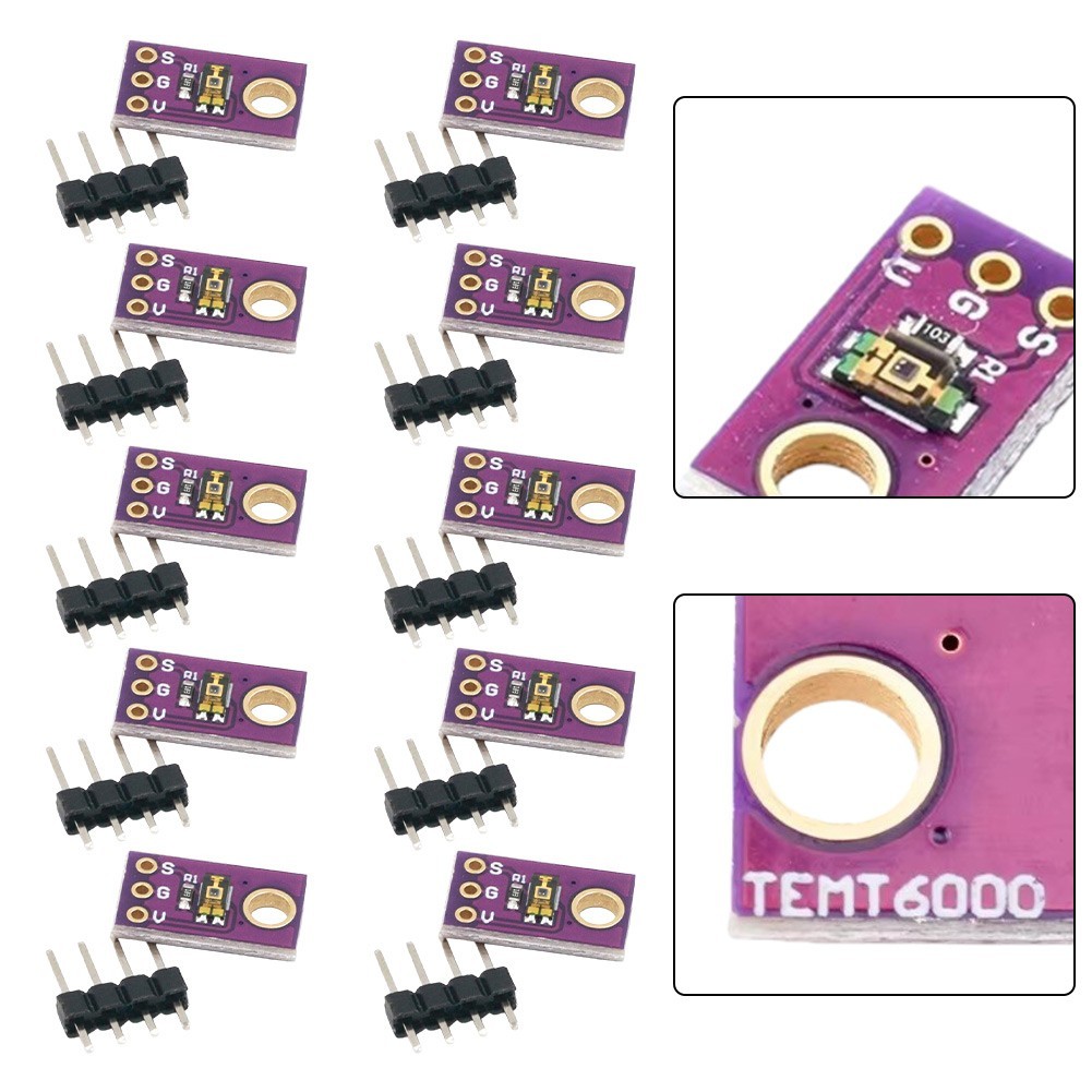10pcs TEMT6000 Ambient Light Sensor Modules for Electronic Automation Systems
