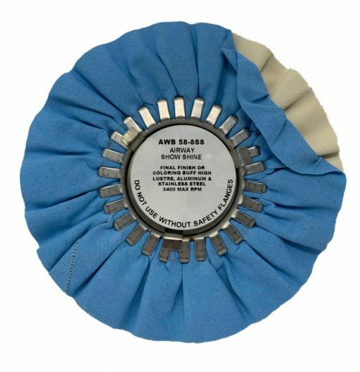 ZEPHYR 8″ Show Shine Finishing Untreated Airway Wheel Signature  AWB 58-8 SS