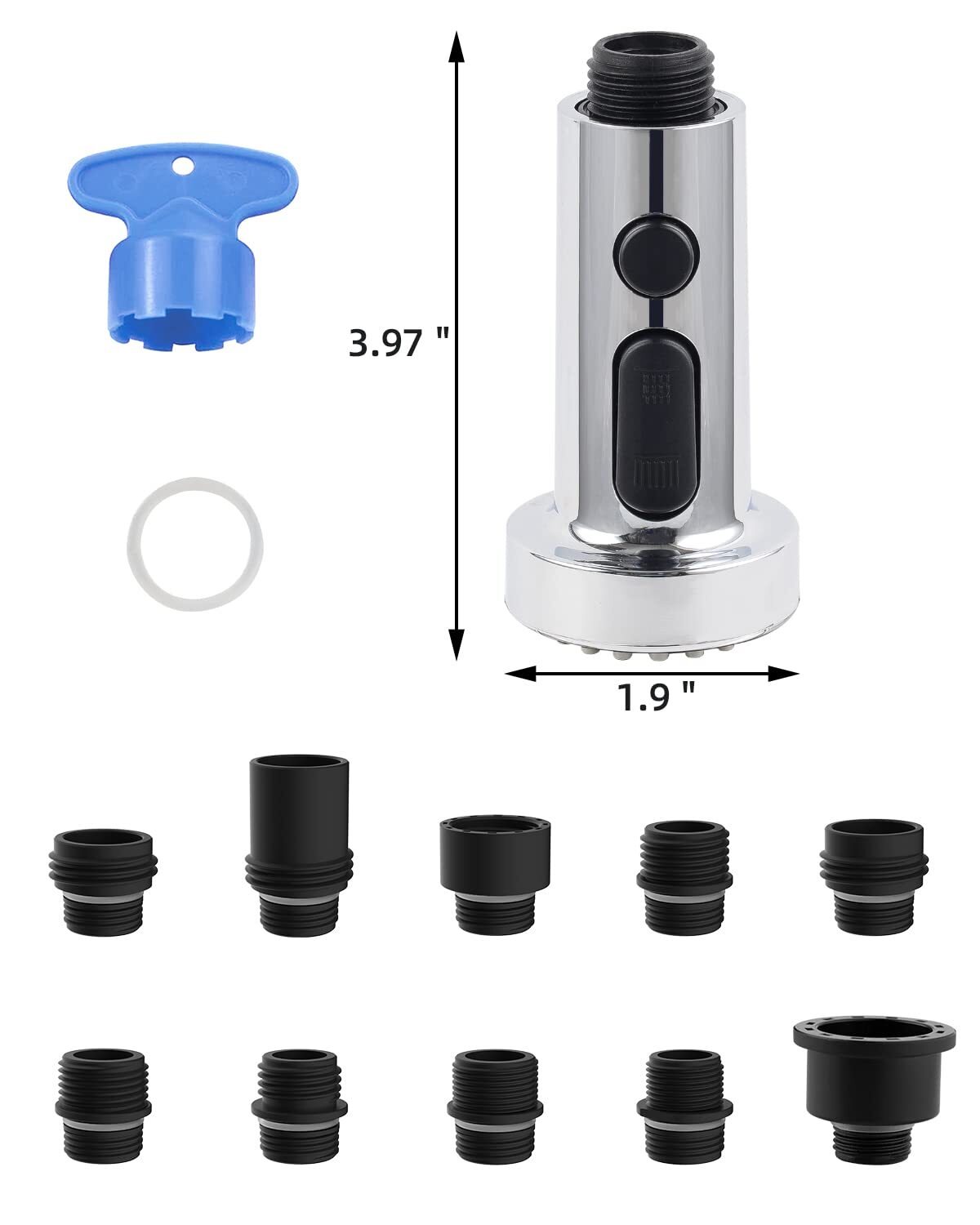 Pull Down Kitchen Faucet Head Replacement, Sink Faucet Sprayer Head Nozzle