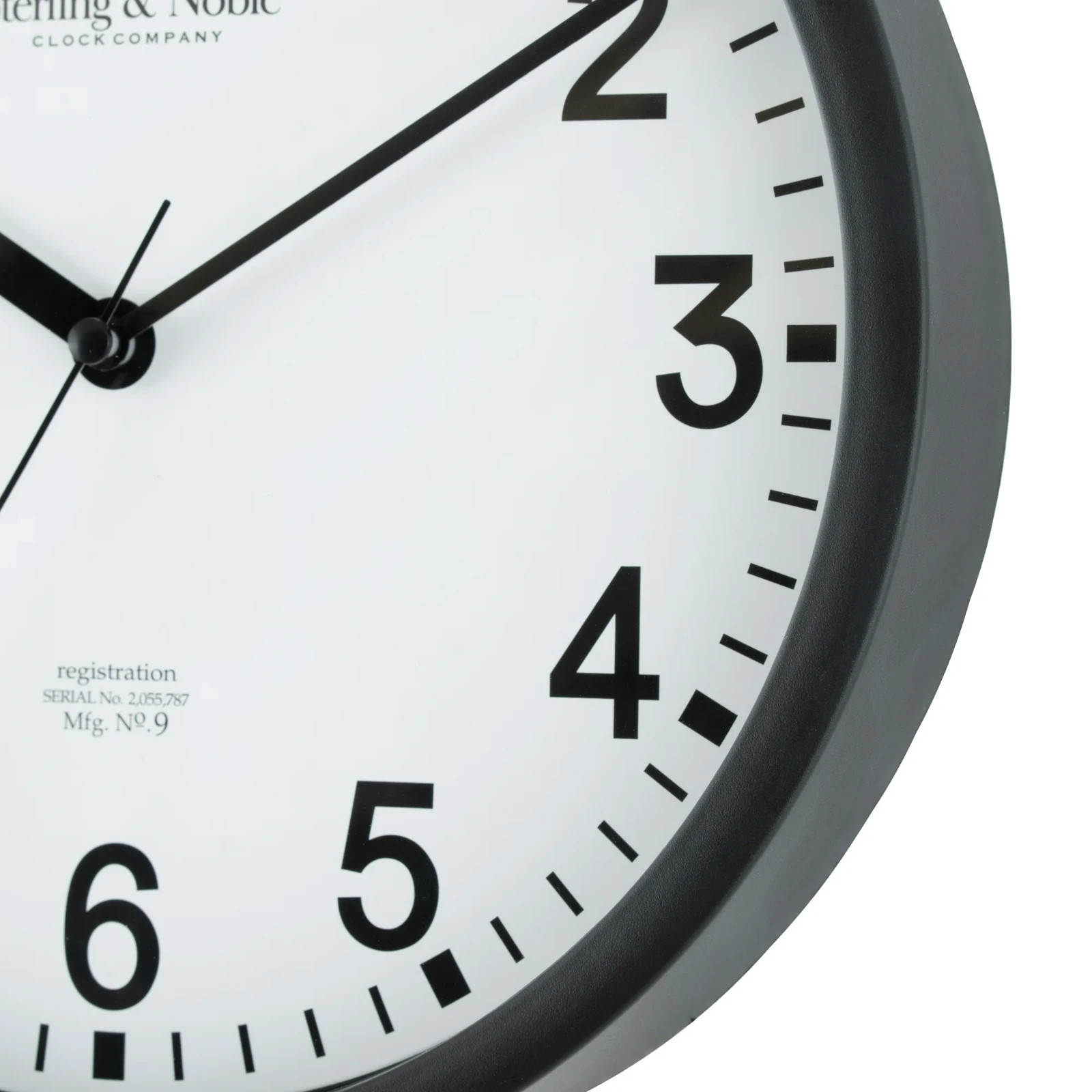 Mainstays Basic Indoor 8.78" Black Analog Round Modern Wall Clock